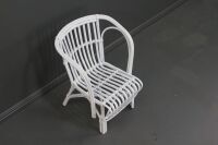 Vintage Painted Split Cane Childs Chair - 3