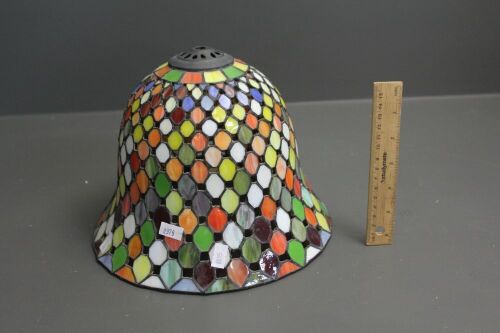 Multicoloured Opaque Glass Leadlight Shade