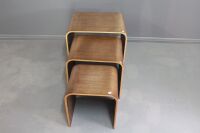 Nest of 3 Modernist Steamed Plywood Tables - 2