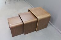 Nest of 3 Modernist Steamed Plywood Tables - 3