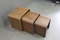 Nest of 3 Modernist Steamed Plywood Tables - 4