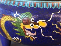 Early 20thC Chinese Cloisonne 3 Legged Bowl - As Is - 9