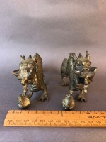 Pair of Vintage Cast Brass Dragons - 3