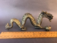 Pair of Vintage Cast Brass Dragons - 4