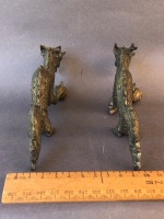 Pair of Vintage Cast Brass Dragons - 5