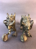 Pair of Vintage Cast Brass Dragons - 8