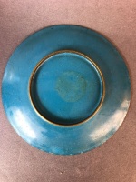 Vintage Chinese Blue Floral Cloisonne Ginger Jar + Pin Dish - 10