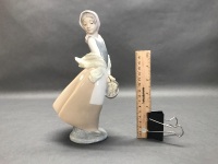 NAO Porcelain Girl with Basket