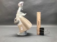 NAO Porcelain Girl with Basket - 3