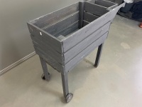 Vintage Painted Timber Laundry / Garden Trolley - 3