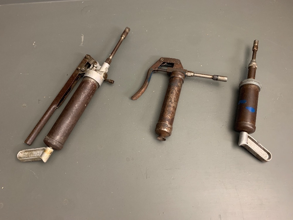 3 Vintage Grease Guns