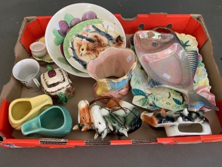 Box of Asstd Japanese and Australian Ceramics - Some Minor Chips