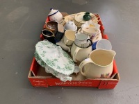 Box Lot of Asstd Ceramics - Some Crazing, Chips and Repairs - 2