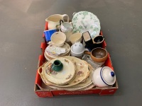 Box Lot of Asstd Ceramics - Some Crazing, Chips and Repairs - 4