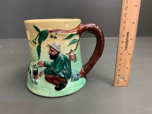 Vintage Australian Ceramic Musical Waltzing Matilda Tankard