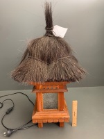 Balinese Thatched Hut Style Table Lamp - 2
