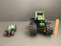 Large John Deere Toy Tractor + Die Cast Fendt Tractor