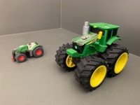 Large John Deere Toy Tractor + Die Cast Fendt Tractor - 3