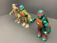 3 x Large Teenage Mutant Ninja Turtles Models/Toys - 2