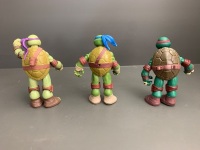 3 x Large Teenage Mutant Ninja Turtles Models/Toys - 4