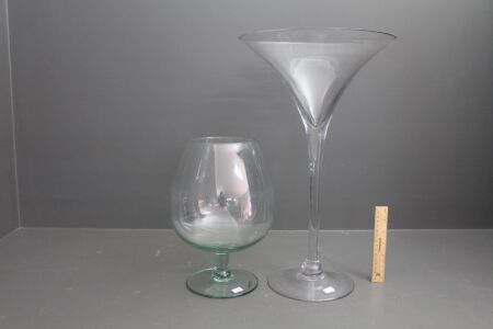 Huge Martini / Cocktail Glass + XL Brandy Balloon Vase