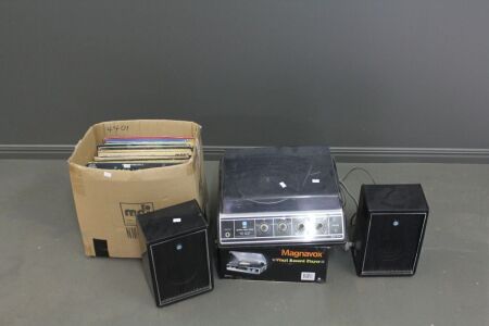 2 x Record Players, Speakers and Collection of LP Records