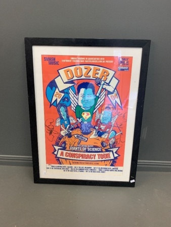 Dozer Tour Poster Signed by the Band and Professionally Framed