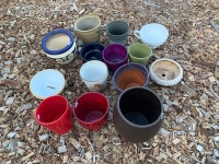 Asstd Lot of 13 Small Ceramic Pots / Planters