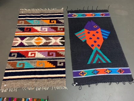 2 x South American Hand Woven Rugs