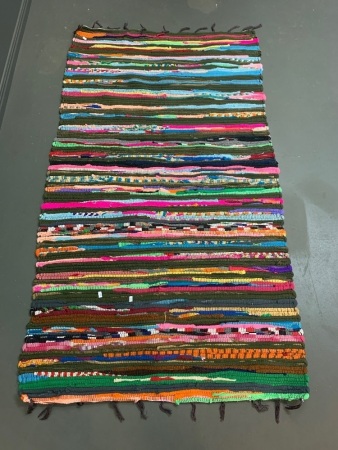 Multicoloured Hand Sewn Rag Rug
