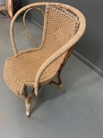 Vintage Seagrass Armchair - As Is - 3