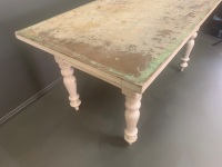 Antique Colonial Style Farmhouse Kitchen Table Base with Replacement Top - 2