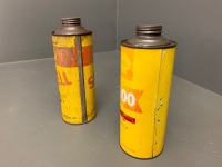 2 x Vintage Shell Quart Oil Tins - 2