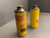 2 x Vintage Shell Quart Oil Tins - 3