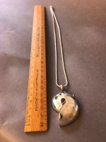 Sterling Silver, Garnet and Shell Necklace - 3