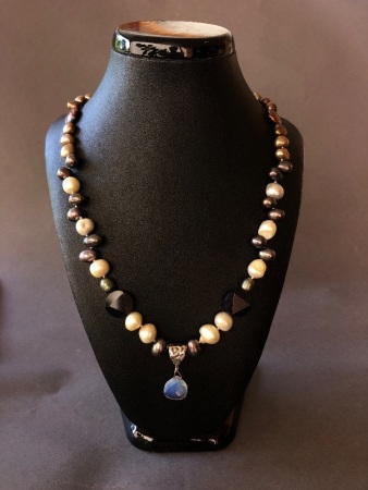 Freshwater Pearl and Gemstone Necklace