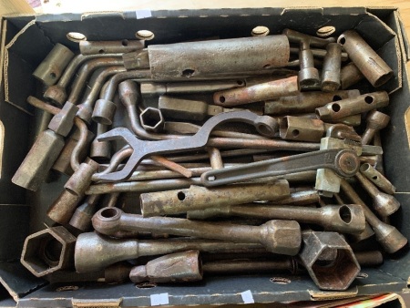 Large Collectors Box Lot of Vintage Tools inc. Spanners, Wrenches etc
