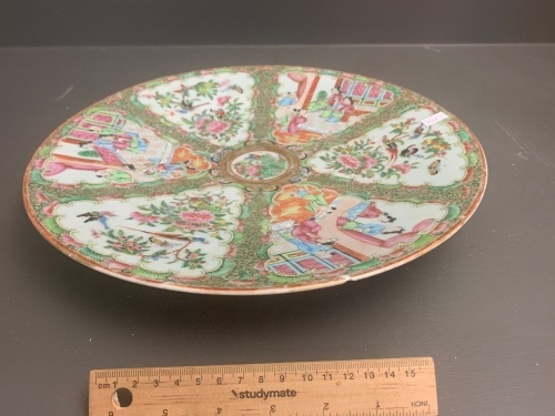 Late 19th Century Chinese Canton Famille Rose Charger - As Is