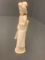 Antique Japanese Bone and Ivory Carving of a Geisha - As Is - 2