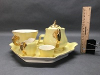 Royal Winton Gold Edged Petunia Breakfast Set