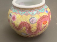 Vintage 1960's Chinese Dragon Painted Bowl with Yongzheng Mark to Base - 3