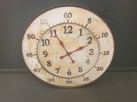 Large Tin Garden Clock - As Is