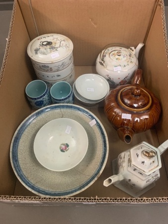 Asstd Lot of Chinese Porcelain inc. Antique Famille Rose + Later - As Is