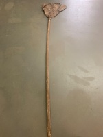 Antique Fire Beater - The End Made from Old Leather Boots - 2