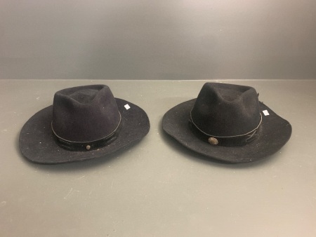 2 x Argentinian Felt Gaucho / Cowboy Hats