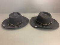 2 x Argentinian Felt Gaucho / Cowboy Hats - 2