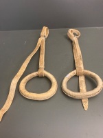 Pair of Argentinan Gaucho Rawhide Stirrups - 2