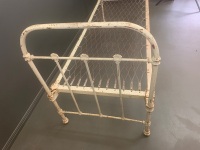 Antique Cast Iron Framed Single Bed - 3