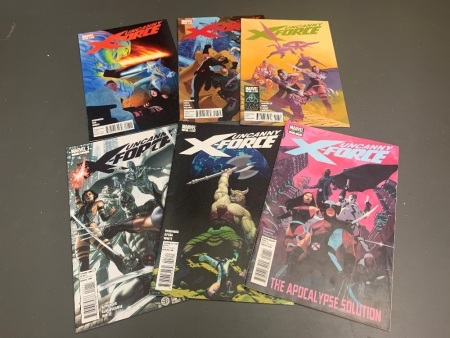Asstd Lot of 6 x Marvel Uncanny X-Force Comics