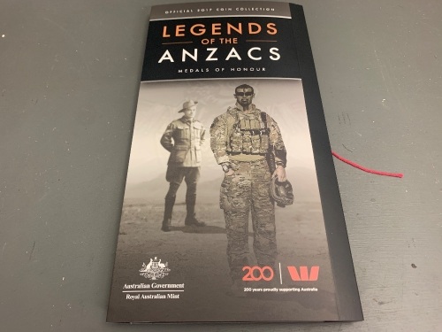 Legends of the Anzacs Official 2017 Complete Coin Collection in Wallet